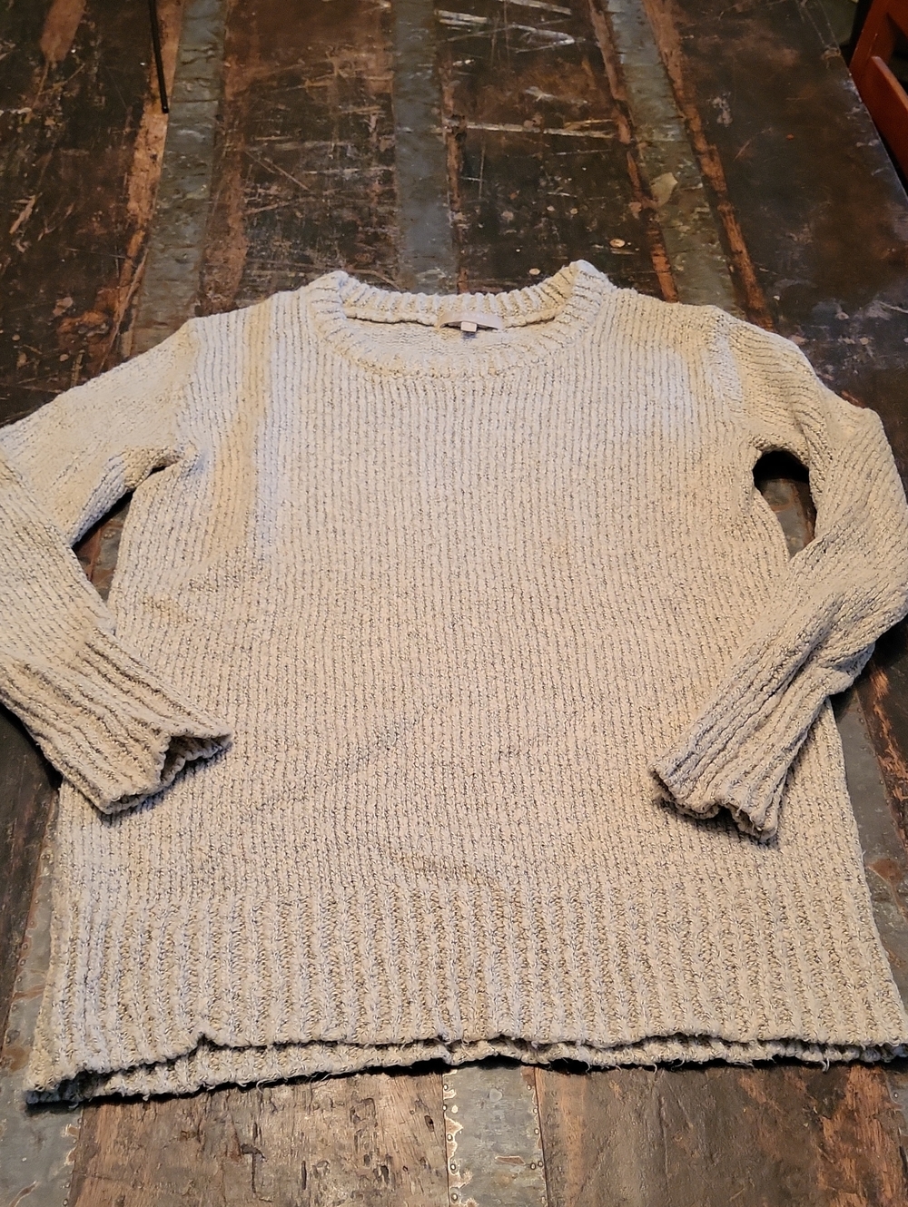 Joan Vass Soft Cream Crewneck Sweater